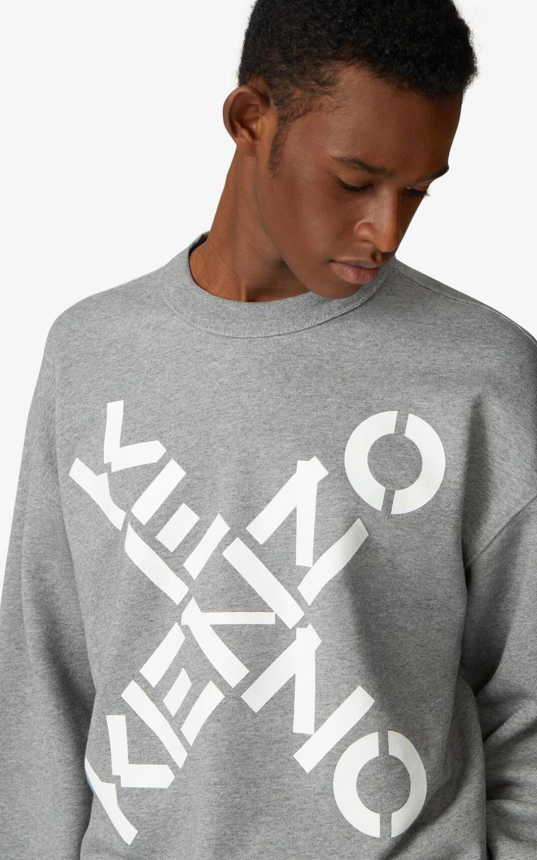 Sweat Kenzo Homme Sport Big X Grise VUNXW-5109